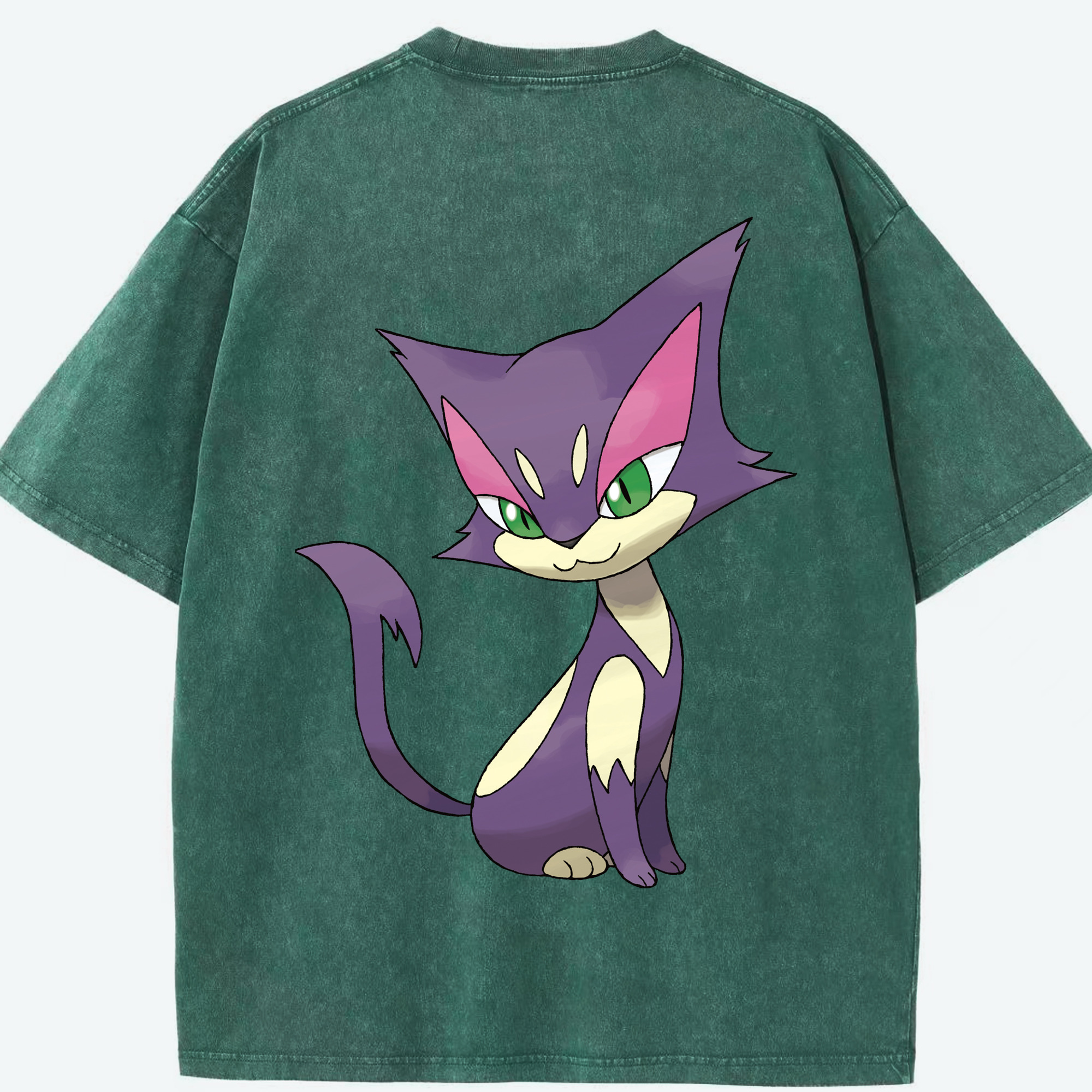 （画像用） ポケットモンスター Pokémon 綿100% ヴィンテージ風 半袖Tシャツ（背面プリント）